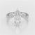 1.66 CT Curved Marquise Cut Lab Diamond Ring