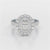 2.39 CT Lab Diamond Oval Cut Halo Engagement Ring