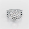 3.23 CT Round Cut Layered Lab Diamond Ring
