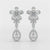 1.4 CT Baguette Cut Lab Diamond  Dangle Drop Earring