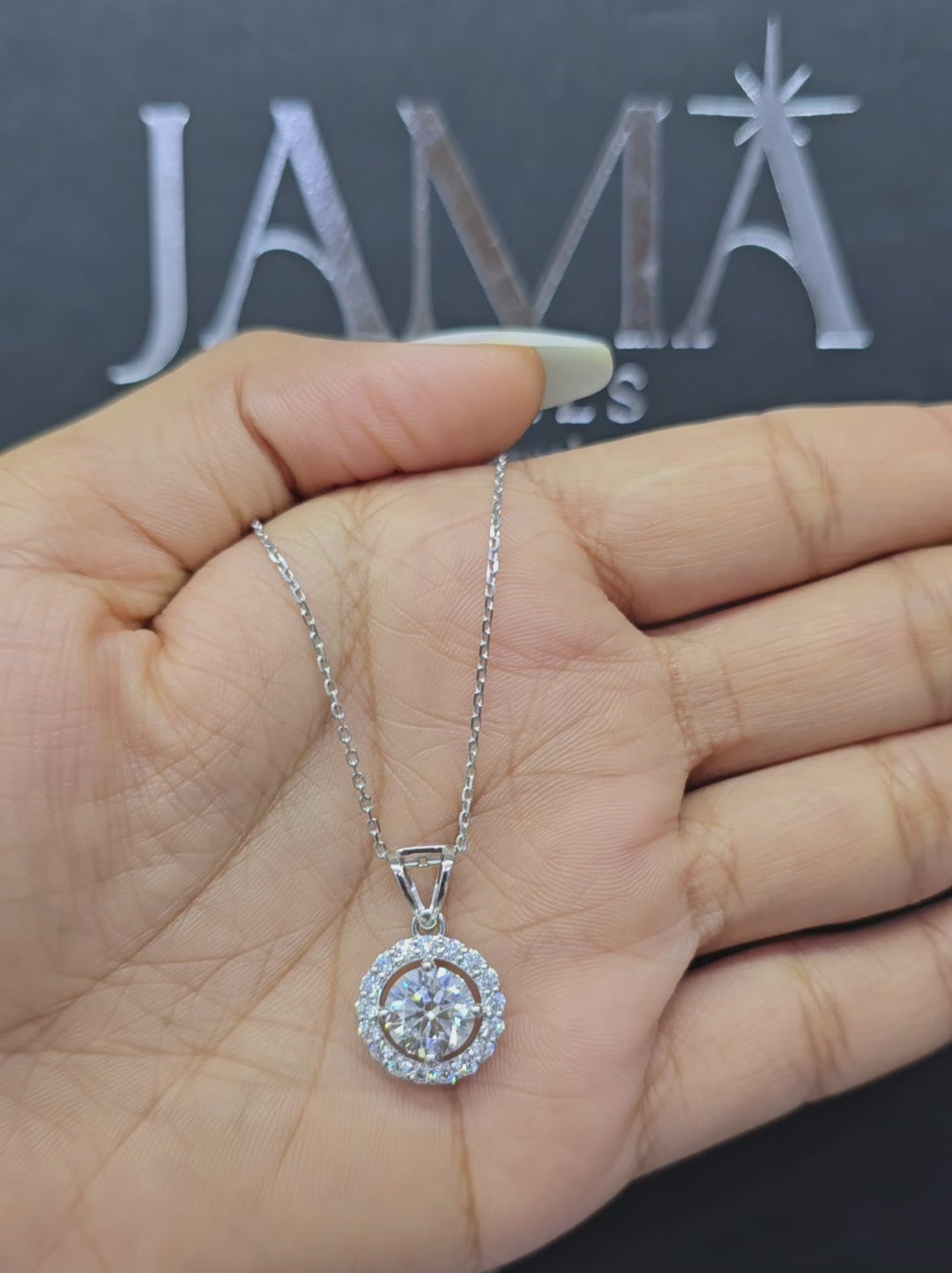 2.66 CT Round Cut Lab Grown Diamond Chain Pendant (Ready for Delivery)