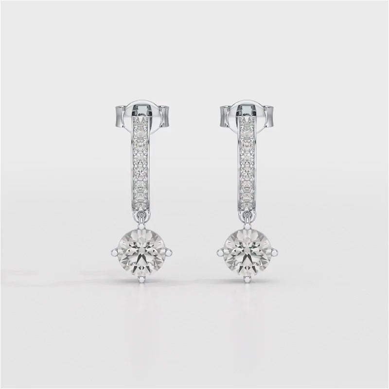 1.41 CT Lab Diamond Dangle Earring