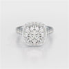 3.8 CT Lab Diamond Round Cut Halo Ring