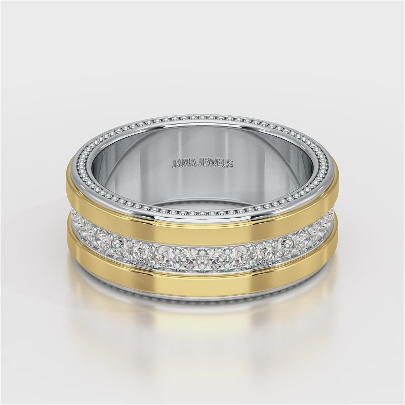 1.16 CT Round Cut Lab Diamond Men's Ring