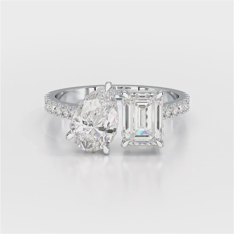 2.36 CT Two Stone Lab Diamond Ring