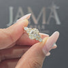 2.05 CT Oval Cut Lab Diamond Ring with side diamonds (Ready for Delivery)