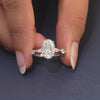 3.85 CT Oval Cut Hidden Halo Ring with Pink and White Marquise Diamonds