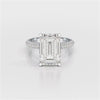 6.86 CT Emerald Cut Solitaire Lab Diamond Ring
