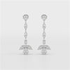 6 CT Multi shape Dangle Lab Diamond Earrings