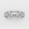 0.8 CT Half Eternity Ring with Round and Heart Cut Lab Diamonds