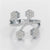 1.12 CT Flower Shape Lab Diamond White Gold Ring