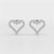 0.56 CT Heart Shaped Lab Diamond Stud Earrings