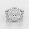 2.9 CT Round Cut Halo Lab Diamond Ring