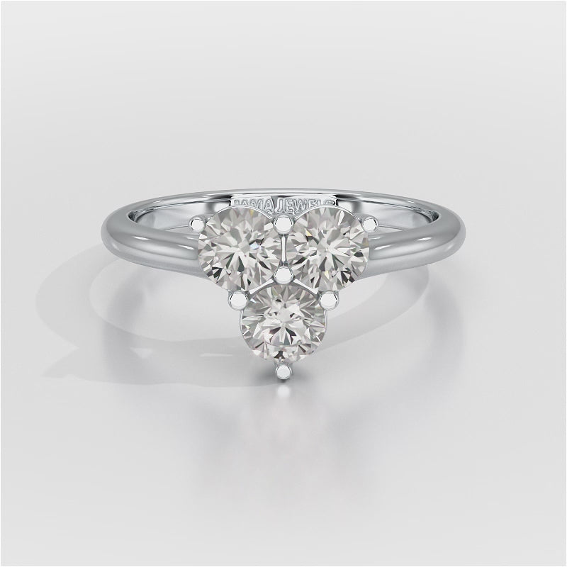 3 Stone Triangle Cut 1.03 CT Lab Diamond Ring