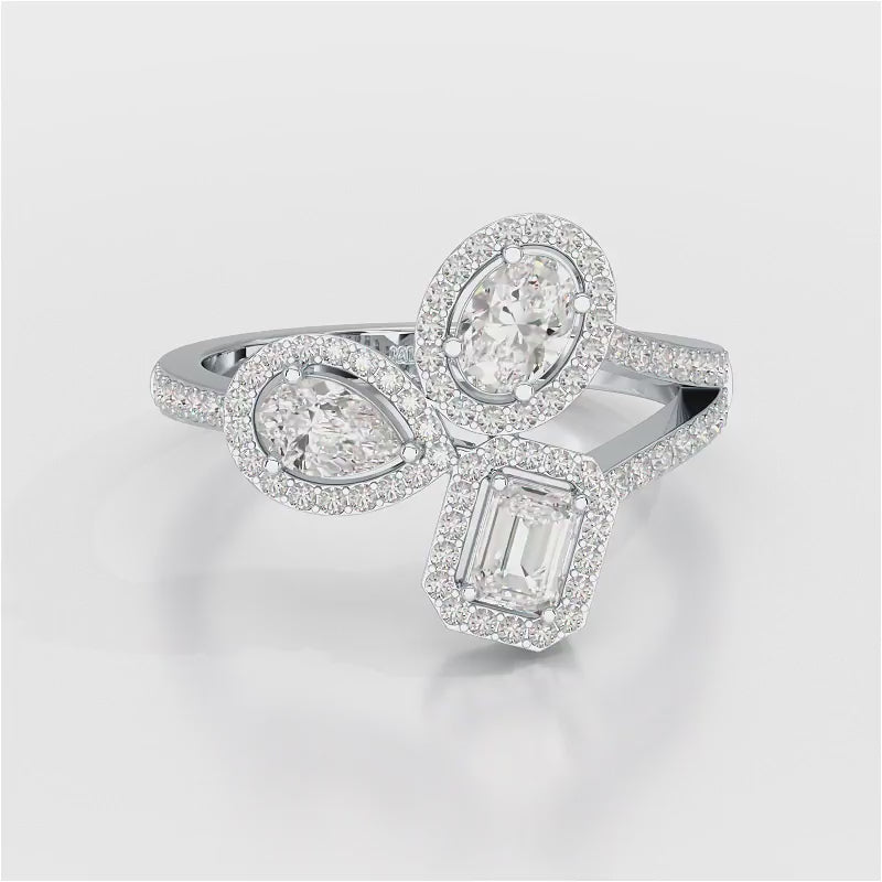 2.23 CT Lab Diamond Halo Ring