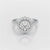 2.42 CT Round Cut Halo Lab Diamond Ring