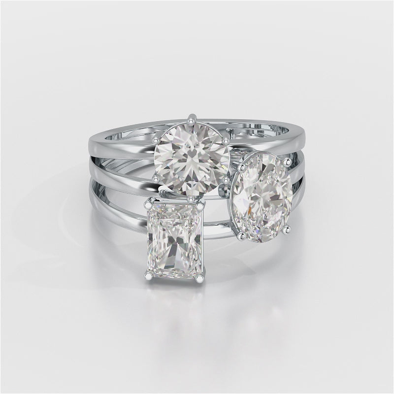 3 CT Oval Cut Lab Diamond Ring
