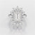 6.29 CT Emerald Cut Halo Lab Diamond Ring