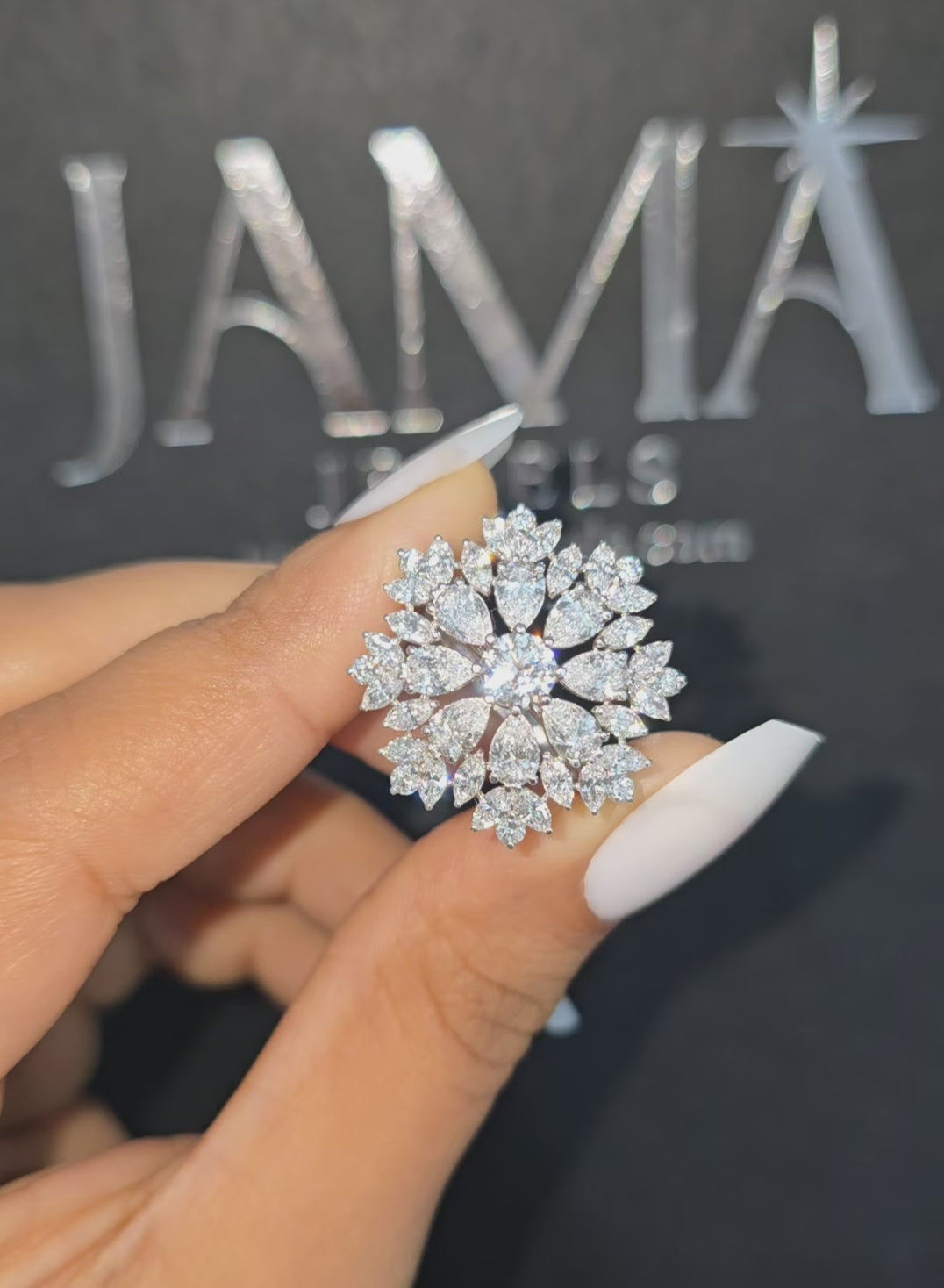 3.71 CT Lab Diamond Cluster Ring (Ready for Delivery)