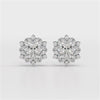 2.94 CT Lab Diamond Halo Cushion Earring