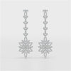 2.15 CT Lab Diamond Dangle Wedding Earring