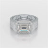 3.23 CT Emerald Cut Lab Diamond Men's Ring