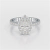 2.24 CT Pear Cut Halo Lab Diamond Ring