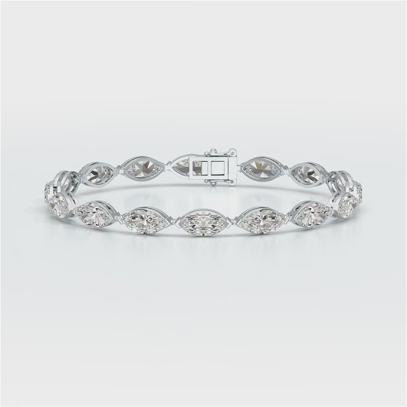 12 CT Marquise Cut Diamond Tennis Bracelet