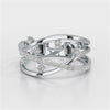 0.30 CT Round Cut Lab Diamond Crossover Ring