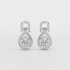 2.2 CT Lab Diamond Round Cut Earrings