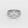 3.27 CT Round Cut Lab Diamond Hidden Halo Ring