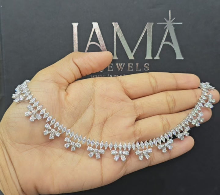 9.7 CT Elegant Lab Diamond Necklace with Round Diamonds (Ready for Delivery)