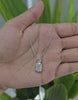 2.65 CT Emerald & Hexagon Cut Diamond Chain Pendant (Ready for Delivery)
