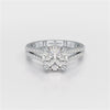 2.65 CT Round Cut Hidden Halo Lab Diamond Ring