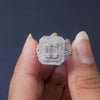 1.70 CT Baguette Layered Halo Diamond Ring