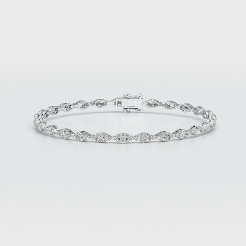 5 CT Marquise Cut Diamond Tennis Bracelet