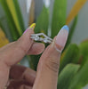 0.85 CT Lab Diamond Ring with Heart and Round Shape Diamonds (Ready for Delivery)
