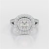1.83 CT Cushion Cut Halo Lab Diamond Ring