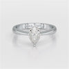 1 Ct Solitaire Pear Shape Lab Diamond Ring