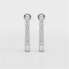 4.09 CT Emerald Cut Lab Diamond Dangle Earrings