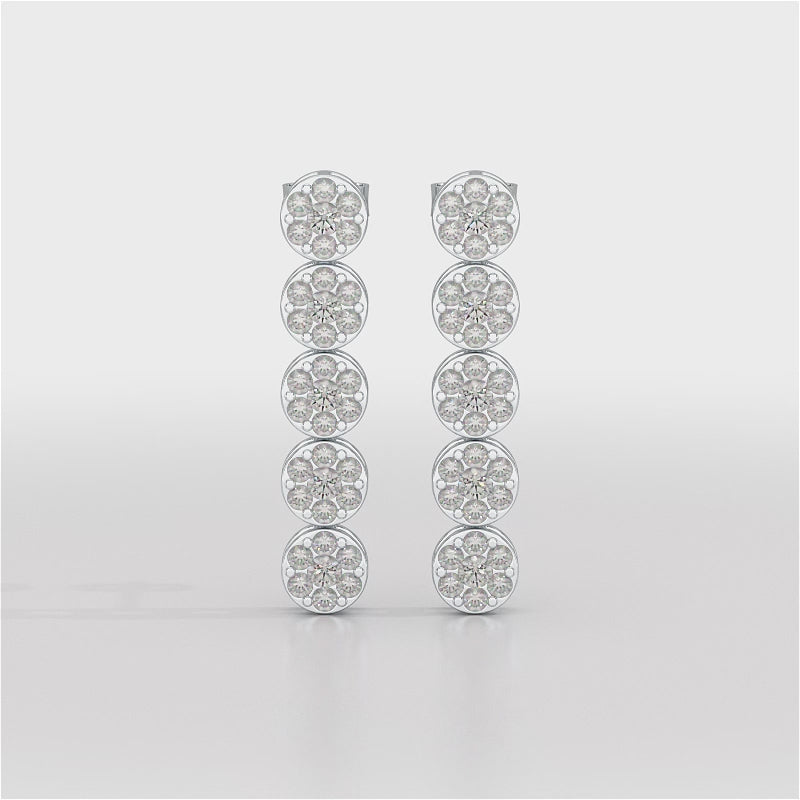 1.92 CT Diamond Designed Wedding Earrings