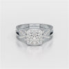 1.55 CT Cushion Cut Layered Halo Lab Diamond Ring