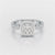 1.57 CT Cushion Cut Solitaire Halo Lab Diamond Ring