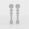0.83 CT Lab Diamond Teardrop Dangle Earring