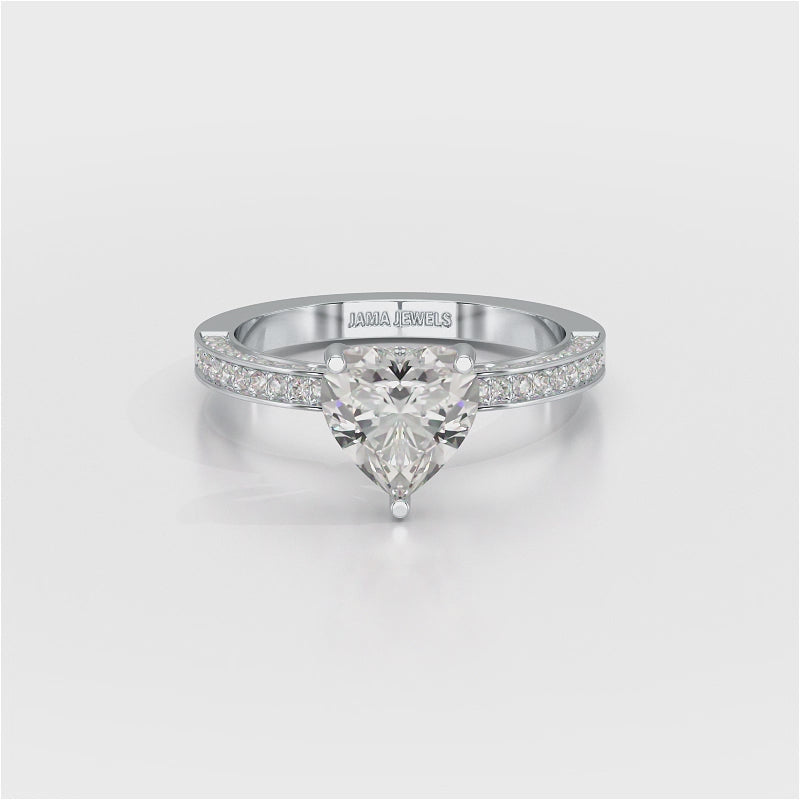 2.53CT Heart Cut Lab Diamond Ring