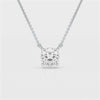 1 CT Cushion Solitaire Lab Grown Diamond Pendant