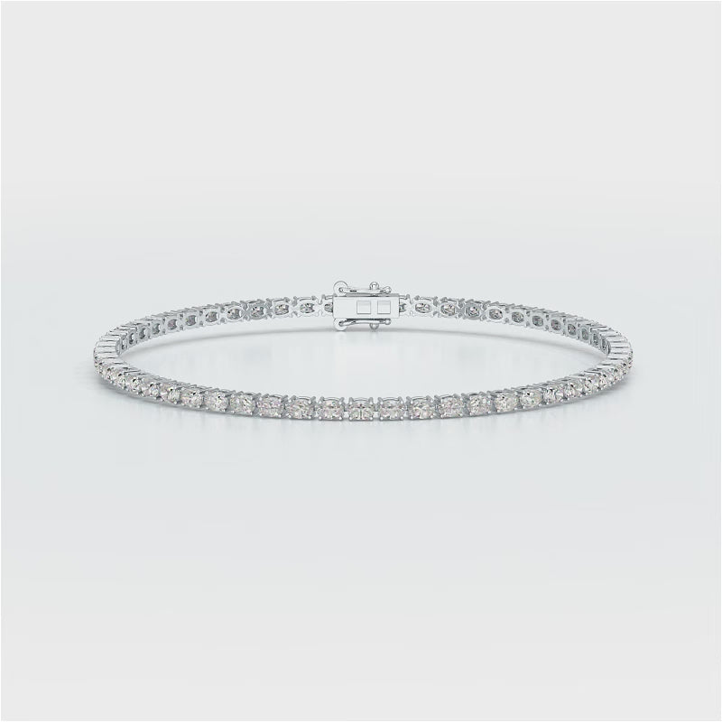 3.85 CT Oval Cut Diamond Tennis Bracelet