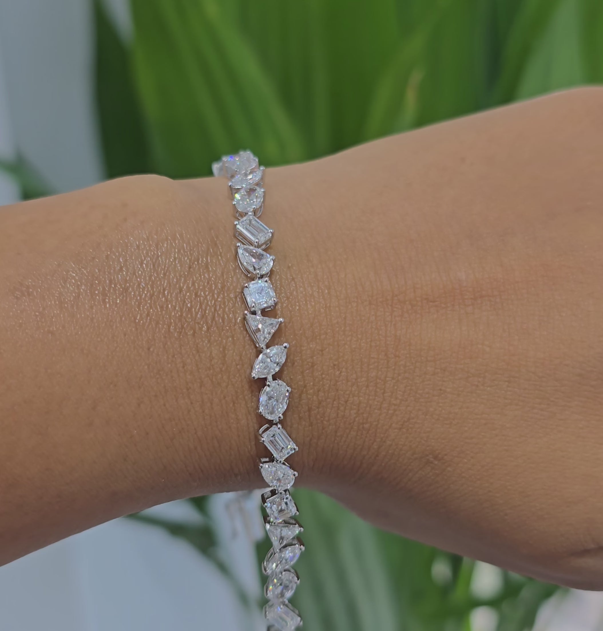 9.9 CT Multi Shape Lab Grown Diamond Bracelet (Ready For Delivery)
