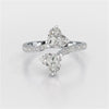 2.1 CT Double Heart Shaped Lab Diamond Ring