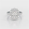 4 CT Oval Cut Halo Lab Diamond Ring
